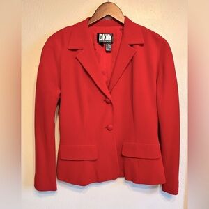 DKNY Women's Red Blazer Jacket